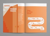 Title page from Chapter 2 of the Homeowner Guide: Program Process: Includes a S-shaped diagram of the 9 steps involved in basement conversion pilot